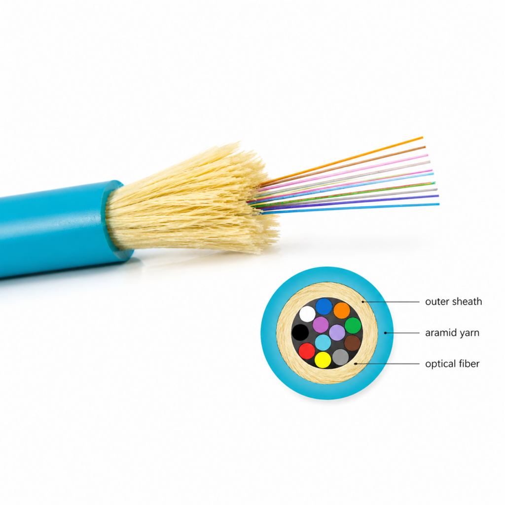 Indoor Multi-core Mini Fiber Cable – GJIFH/V – LSZH/PVC