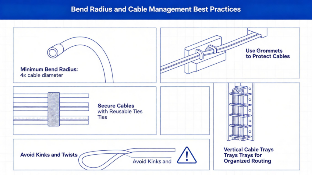 Bend-radius and cable-management best practices